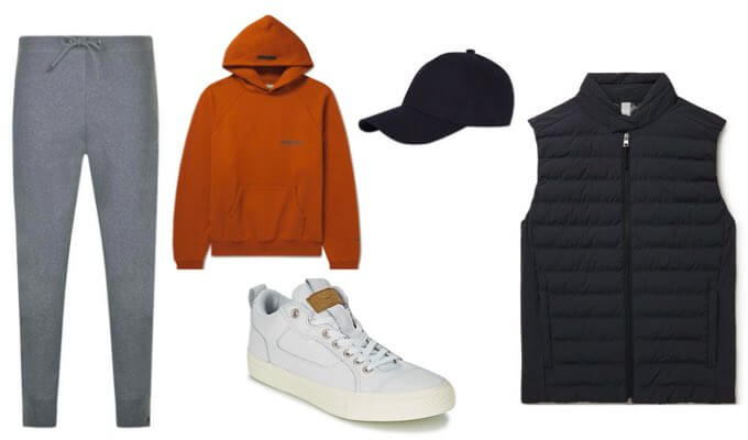 Men's Casual Gilet Outfit with Hoodie