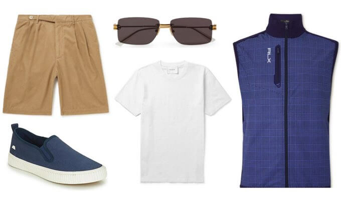 Men's Summer Gilet Outfit with Shorts